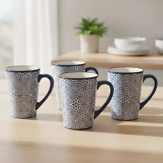 Porcelain Mug Set - 4 Pcs